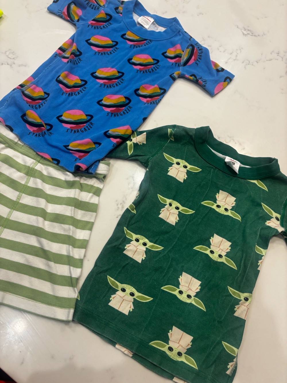 Hanna Andersson Green Baby Yoda Print Kids Pajama Top